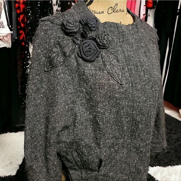 Elle Designer Tweed Jacket Size M In EUC - Picture 6 of 10